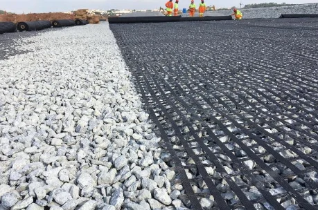 ISO CE Polyester Geogrid 200-30kN Used in Soil Reinforcement for Runway