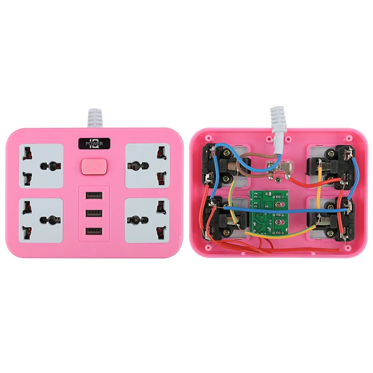 Hot-selling 4 Way Extension Cord With 3 Usb And Type C Ports Usb Power Strip Surge Protector