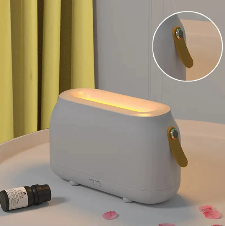 Desktop Simulation Flame Aroma Air Humidifier Lamp Wireless 180ml  Diffuser Essential Oil Aroma Diffuser for household