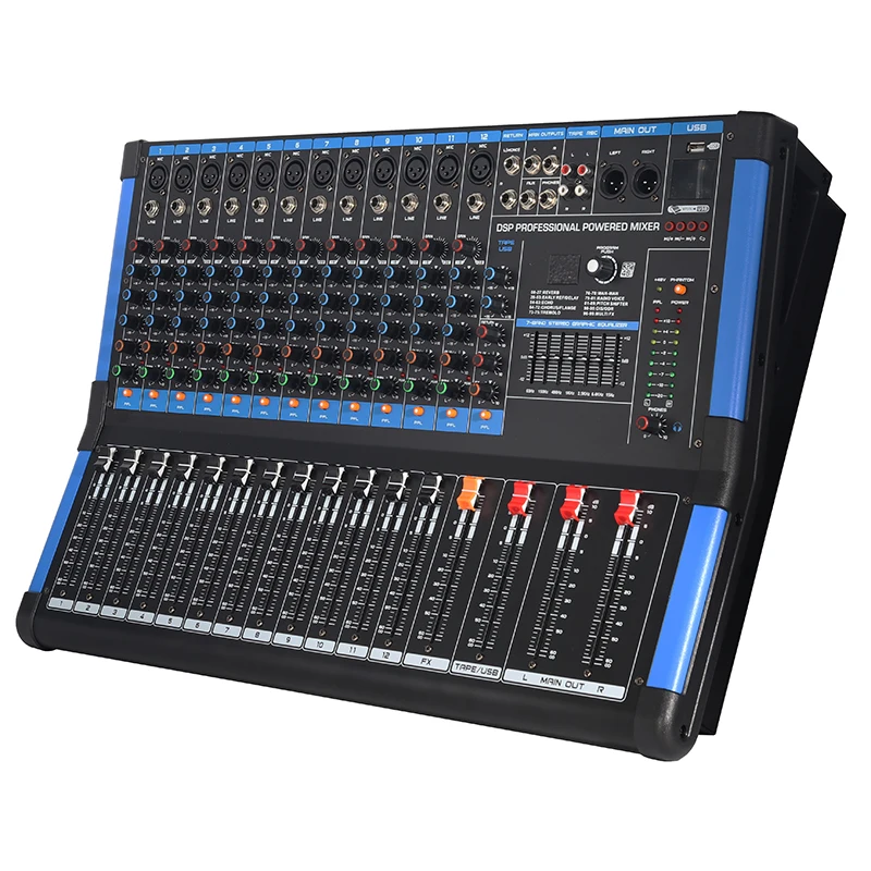 Wholesale 99 DPS effects Audio Amplifiers pro Power Mixer Mixing Blue-tooth 12 channel mixer audio