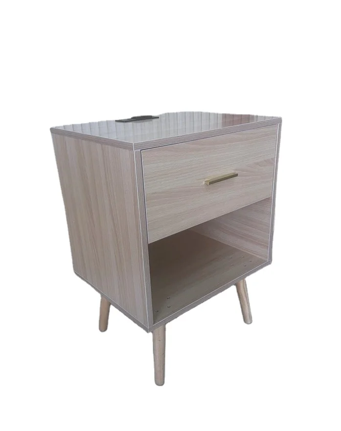Modern Night stand Side End Table Bedroom Living Room Sitting Room 4 legs with USB charge
