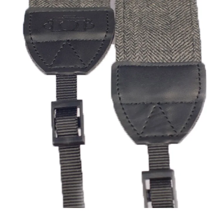 wholesale custom logo plastic buckles cotton vintage grey color sling camera straps for canon camera slr