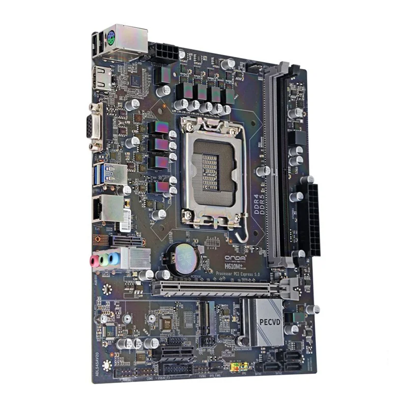 Новая материнская плата H610M H610 D4 для настольного компьютера Sata 3 0 M.2 поддержка процессора Intel 12-го поколения Core Lga1700 и канала Ddr4