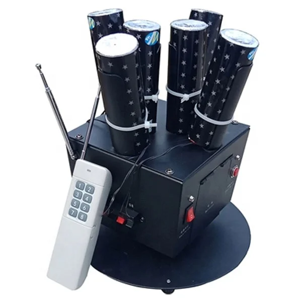 Remote control rotating indoor pyrotechnic stage fountain machine fireworks firing system cold pyro machine for wedding decor