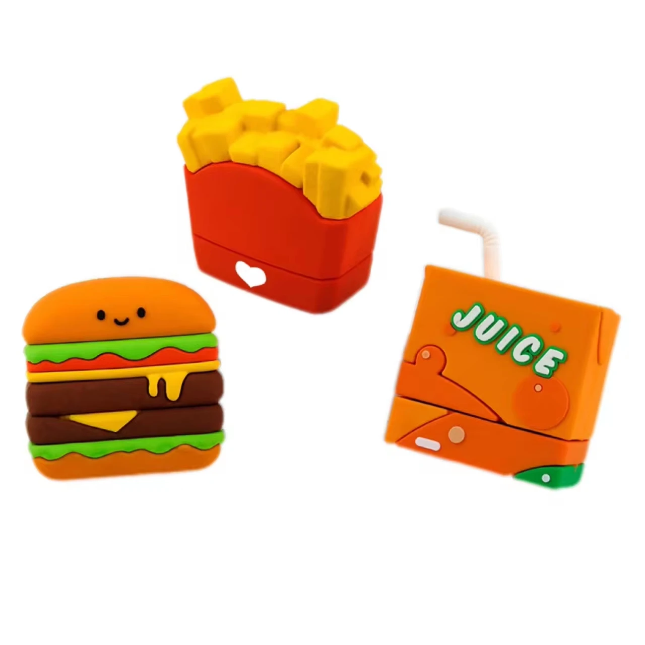 Manufacturer  Custom Cartoon Food Series Rubber Stamp Log Durable Kids Name Flash Stamp For Clothes