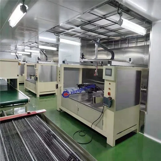 Reciprocating Automatic Paint Spraying Machine with SS Net Conveyor for Car Parts