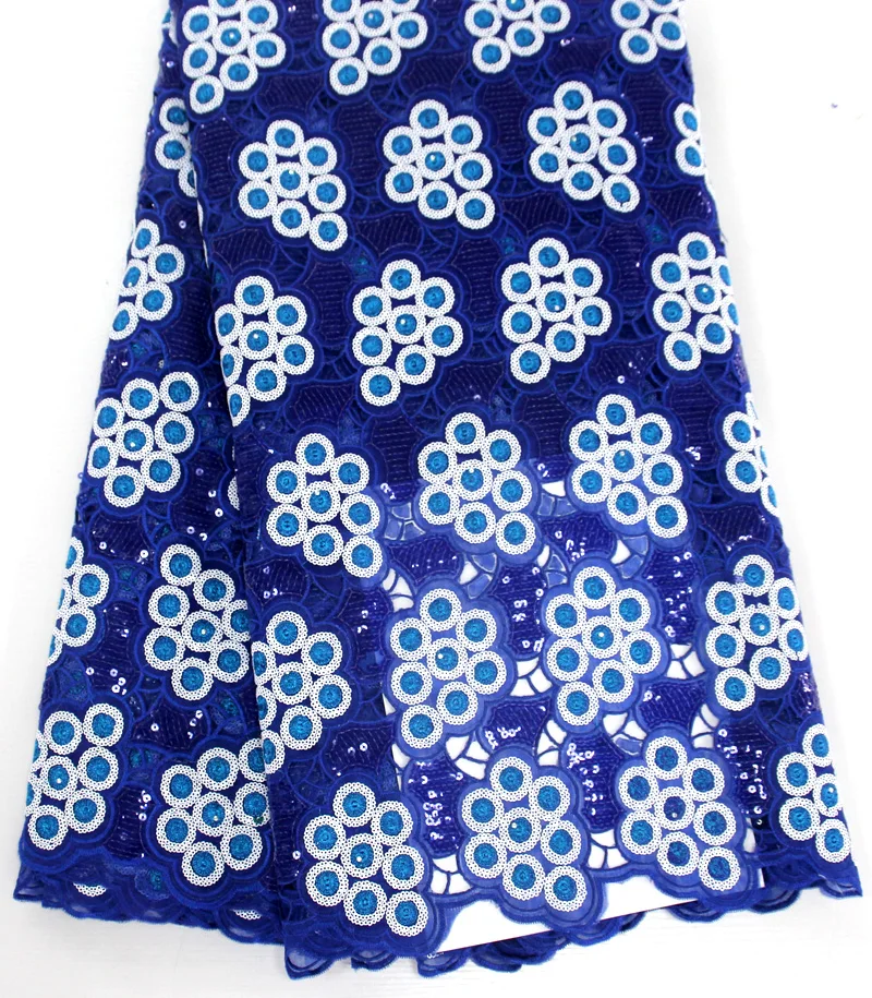 White Full Sequins Handcut Nigeria Dress Organza Fabric