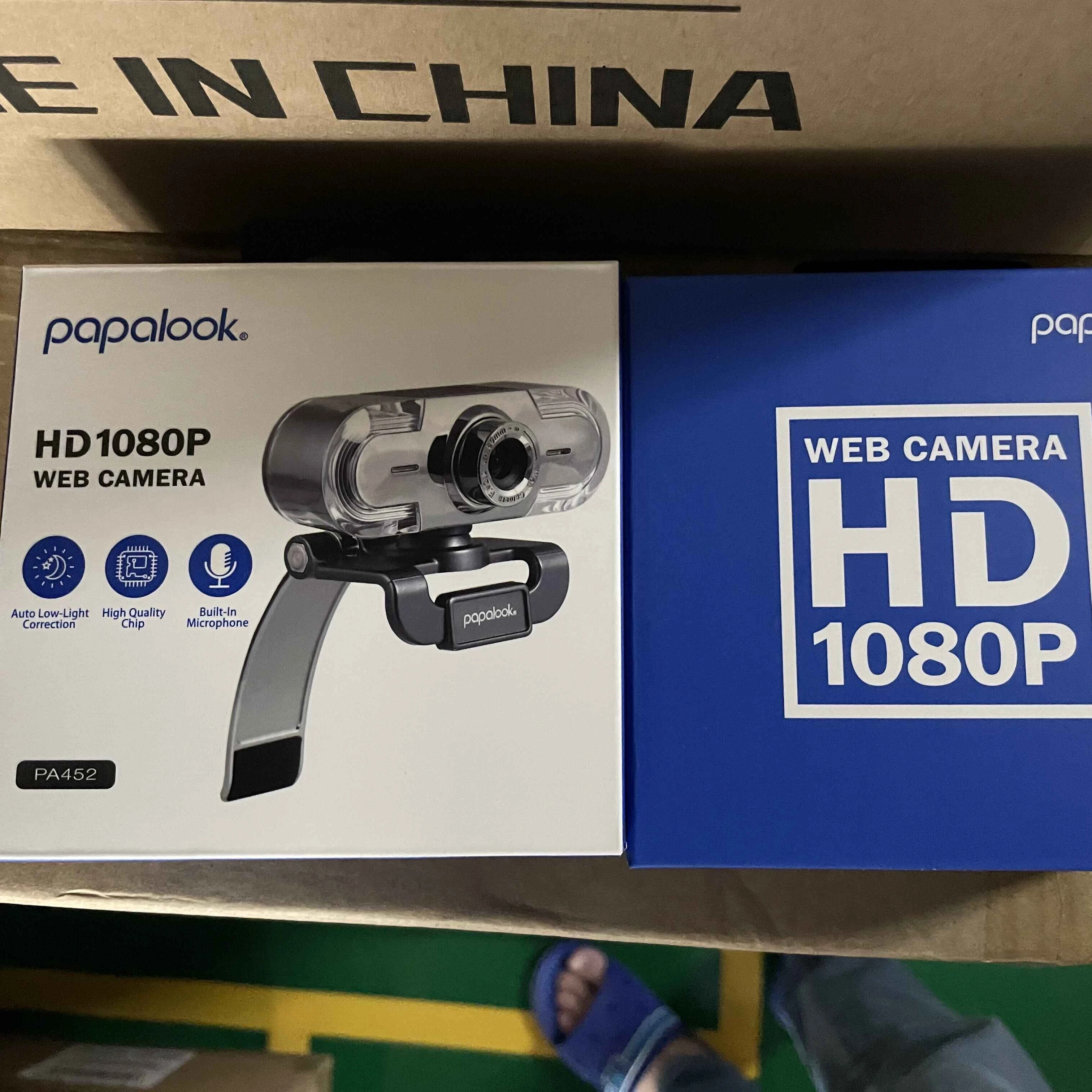 papalook PA452 computer camera live video conference beauty HD with microphone desktop notebook external usb