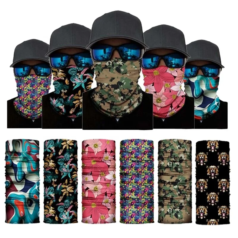 Breathable Polyester Tube Seamless Winter Skull Buff Personalizado Bandana