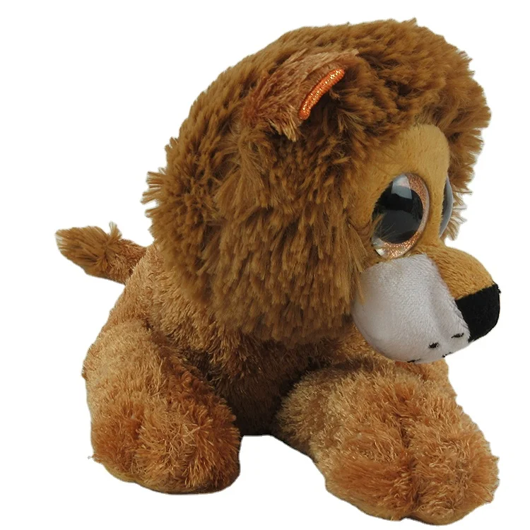 Lovely lying posture plush lion wild animal lion stuffed toy with big eyes