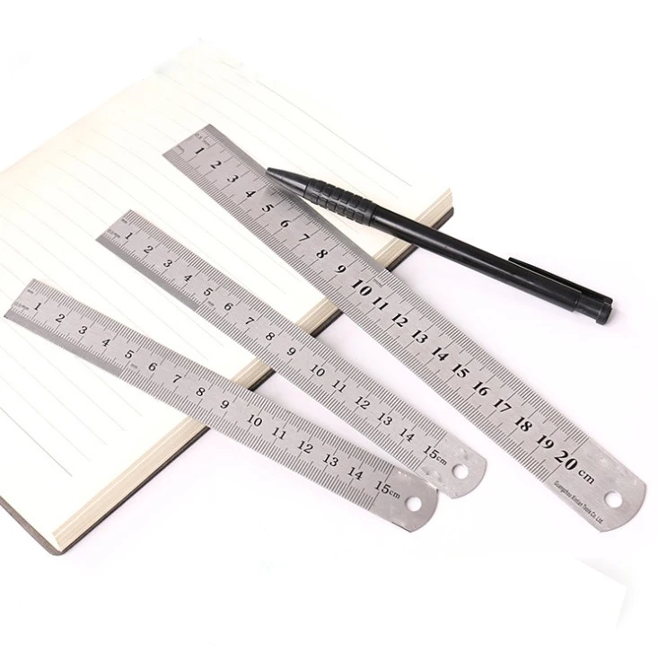 Factory customized  30cm/50cm/60cm/1.5m 2m Steel ruler For Wooden Working And Student