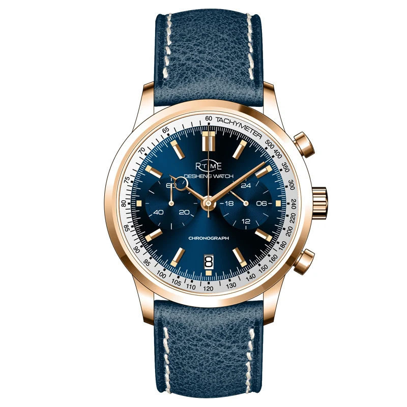 Chronograph Mens Original St1901 Movement Sapphire crystal glass Mechanical Men Wrist Watches