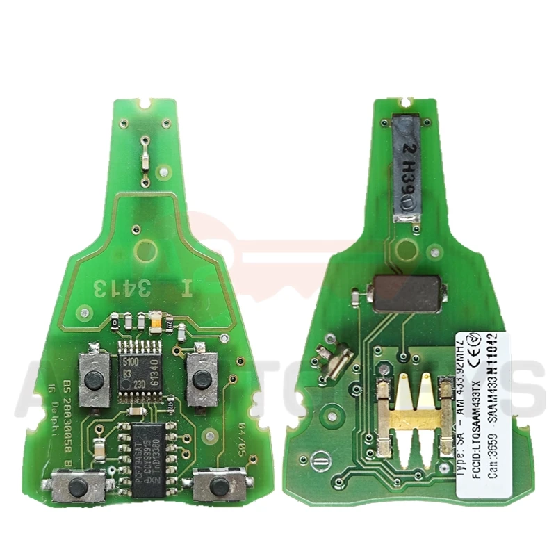 A2AUTOKEYS For SAAB 93 95 9-3 9-5 WF 2003-2011 LTQSAAM433TX 4 Buttons 433 MHZ ID46 Chip Smart Remote Car Key With WT47T Blade