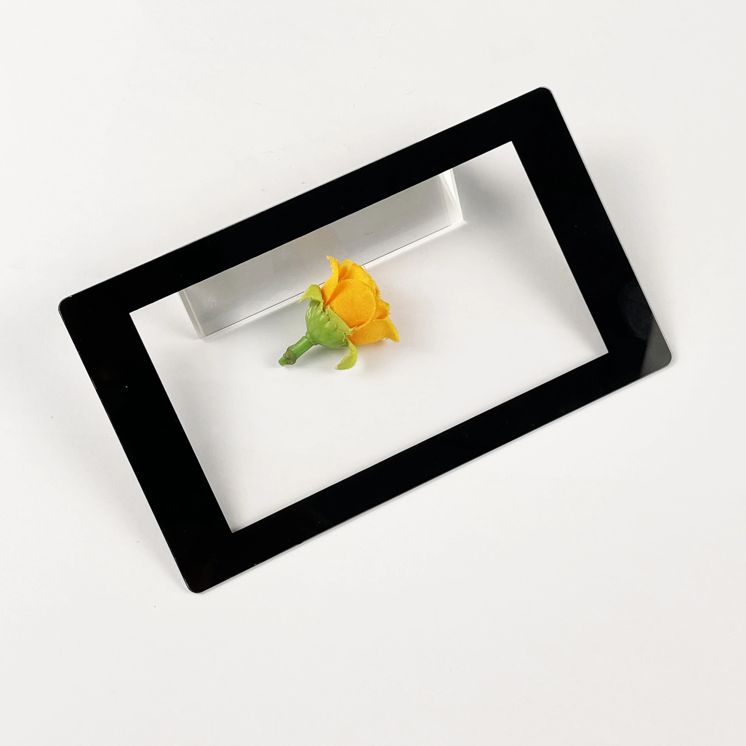 Custom transparent 1mm 1.5mm 2mm thick tempered silk screen printed display screen glass cover plate