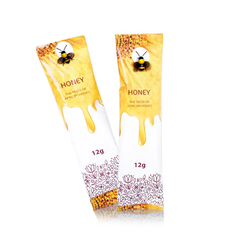 Custom Printed Aluminum Foil Single Serve Individual Trial Packaging Heat Sealable Small Stick Empty Honey Sachet