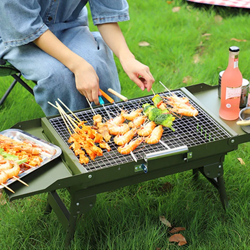 Customized outdoor charcoal grill for chicken garden and camping, charcoal grills corten steel outdoor