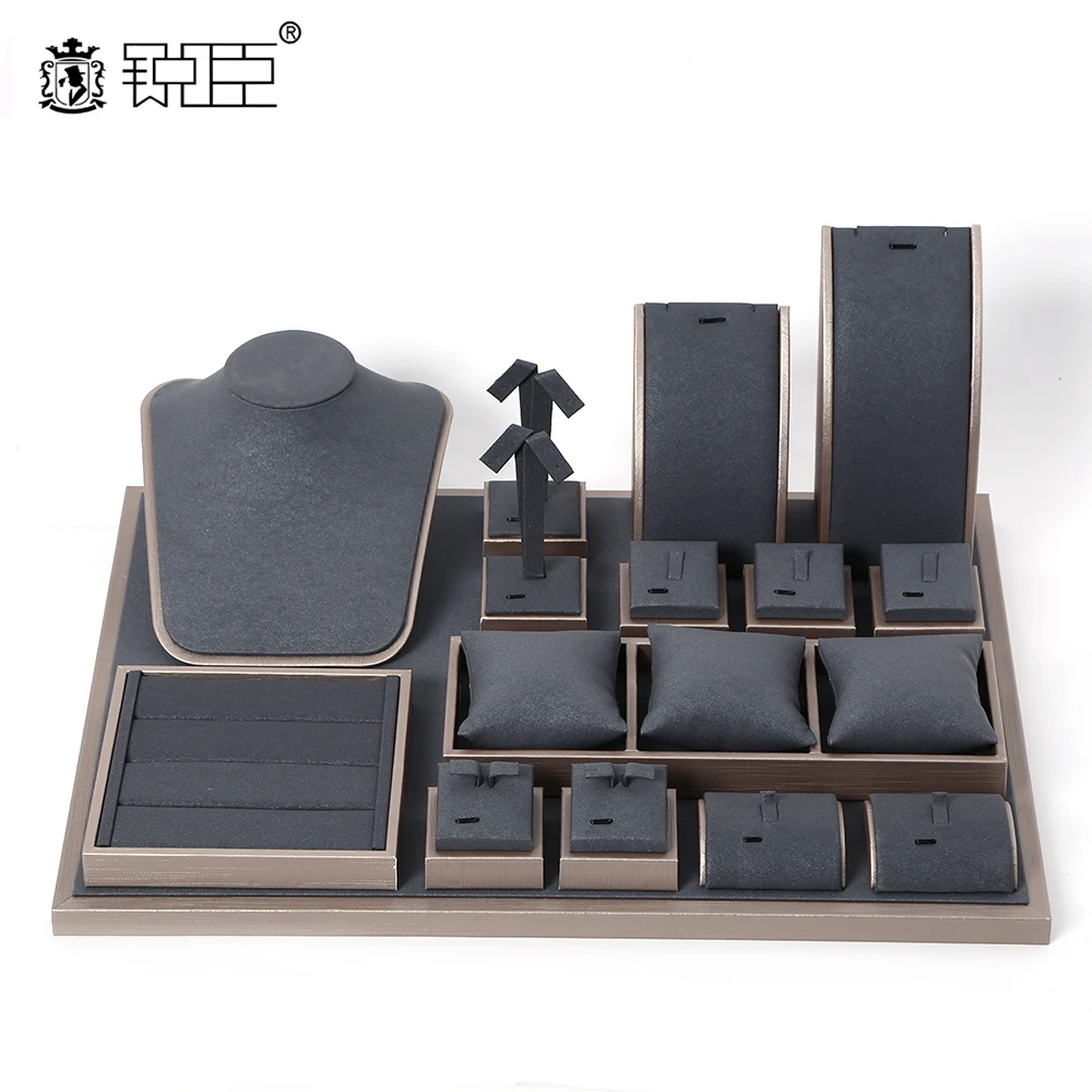 Jewellery Store Fashion Velvet Jewelry Display Rack Sets