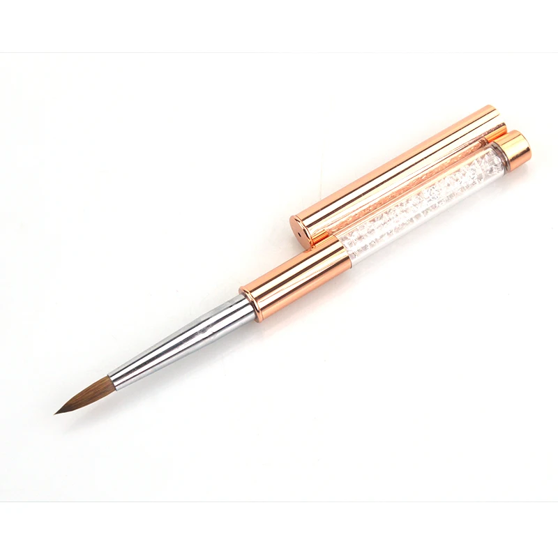 2020 оптовая продажа акриловых кистей кисти для ногтей со стразами 100% чистые Kolinsky дизайна