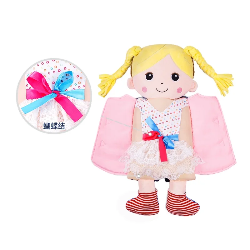 Jollybaby 2 в 1 двухсторонние Игрушки для мальчиков и девочек детские игрушки занятые дошкольными жизненными навыками тканевая застежка Детская кукла обучения