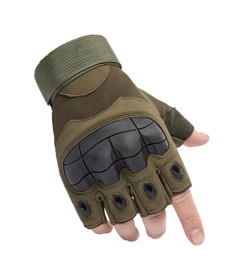 Outdoor Men Military Army Police Equipment Custom Half Finger Gloves Tactical Fingerless Gloves