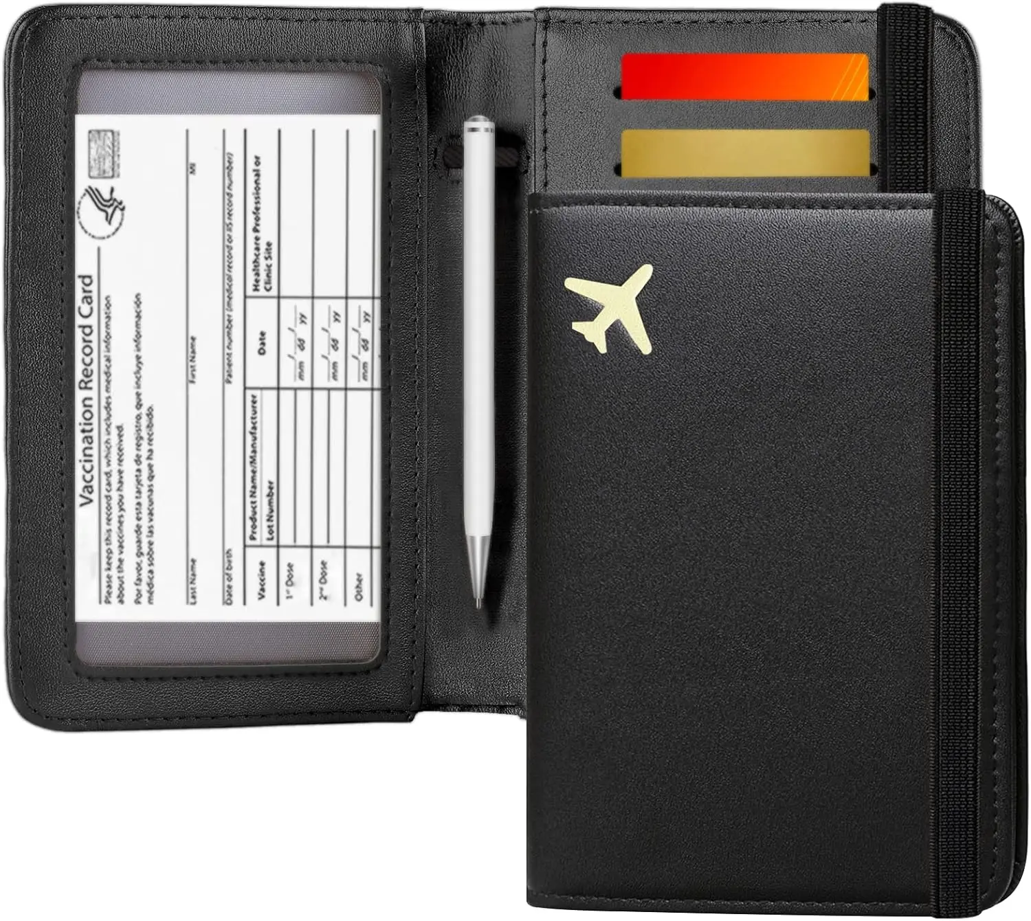 2024 Custom Logo Premium PU Leather Canada Passport Holder Travel Wallet Card Case Money Features New Customizable Checkbook Bag