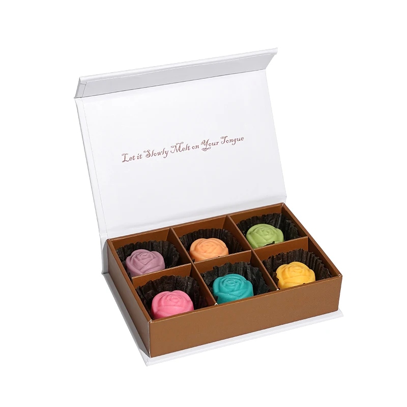 Square Wedding Favor Paper Gifts Bar Sweets Bonbon Packaging Rigid Chocolate Boxes Chocolates Joyful Candy Box