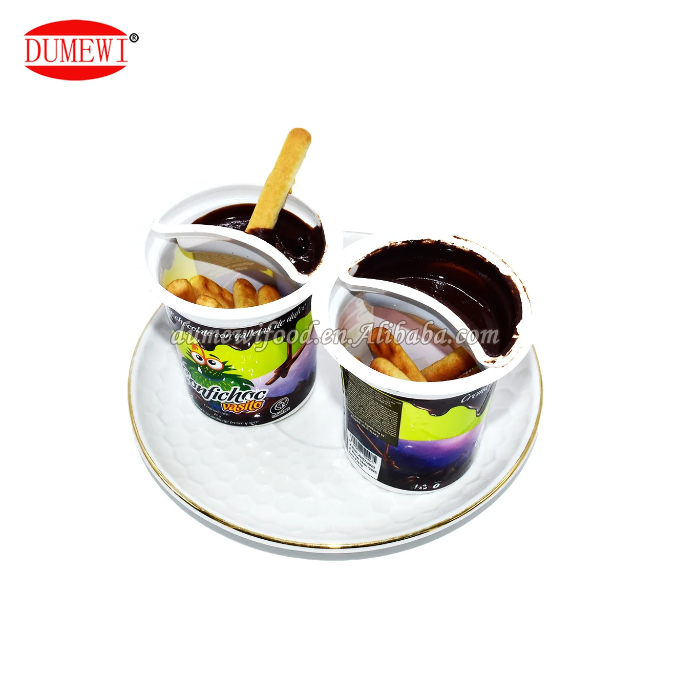 Wholesale Cup-Shaped Chocolate Chip Cookie Sandwiches with Candy Dipped in Chocolate Sauce by Manufacturers