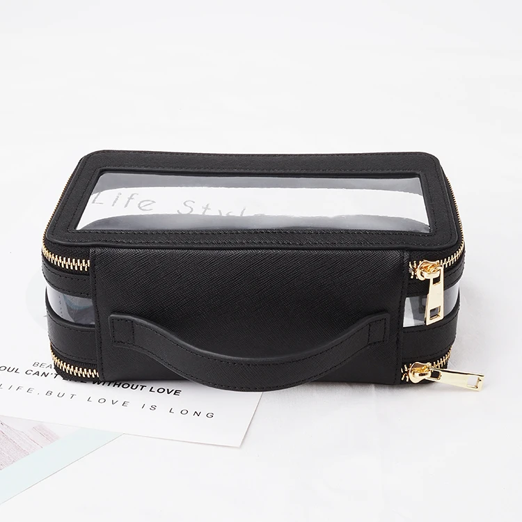 Custom Clear Travel makeup Bag Factory Transparent Waterproof PVC Case Clear Cosmetic Bag for Toiletrie
