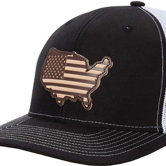 Factory Customized Shape Sew On Iron On Self Adhesive Brand Name Logo PU Leather Patches For Hat