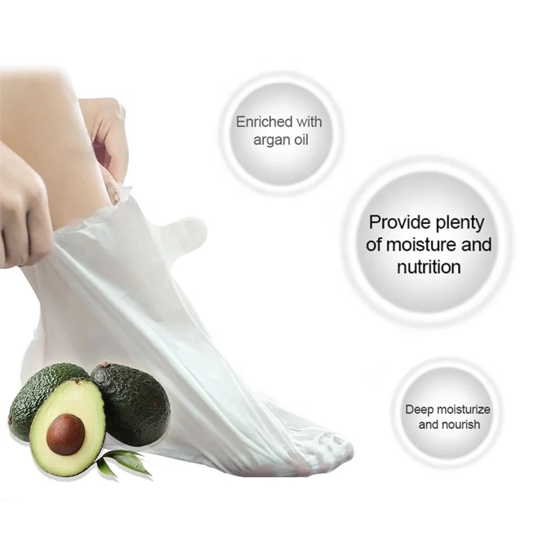 OBM Box of 2 Pairs Avocado Nourishing Foot Skin Care Exfoliating Foot Mask