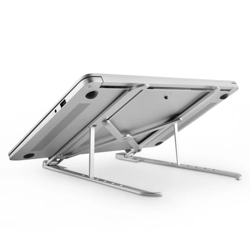 new Flexible Folding Height Adjustable Aluminum Foldable Portable Desktop Laptop Notebook Holder Riser Stand L100