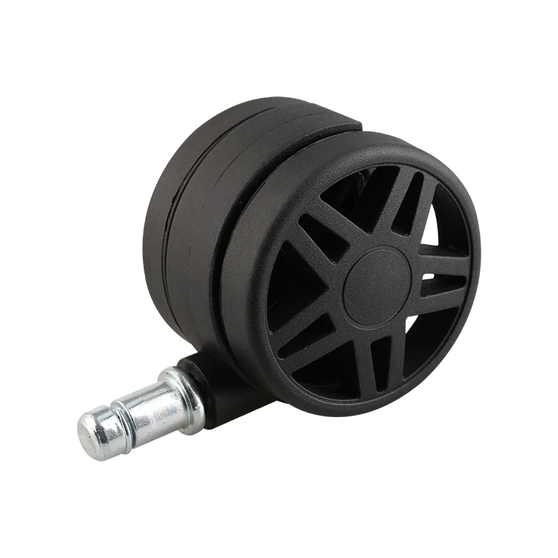 In 2024, Guangdong low-price hot-selling 2.5-inch black five-star wheels, PA material no brakes durable casters