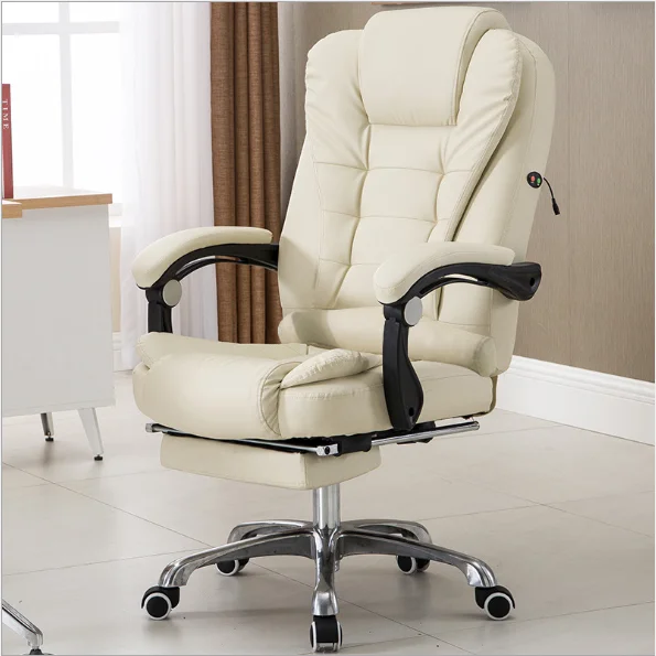High Quality High Back Office Executive Swivel Chairs Ergonomic Leather Office Chair 10 Fabric Massage Office Furniture Modern