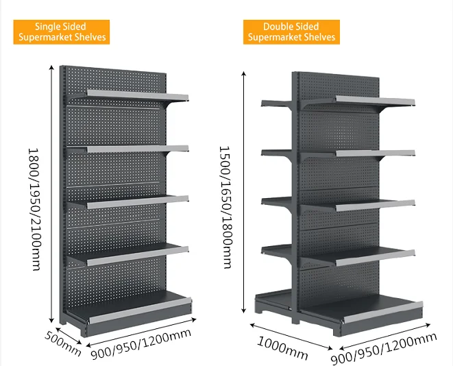 Well Designed Grocery Shelves Wall Side Supermarket Rack Retail Store Shelf