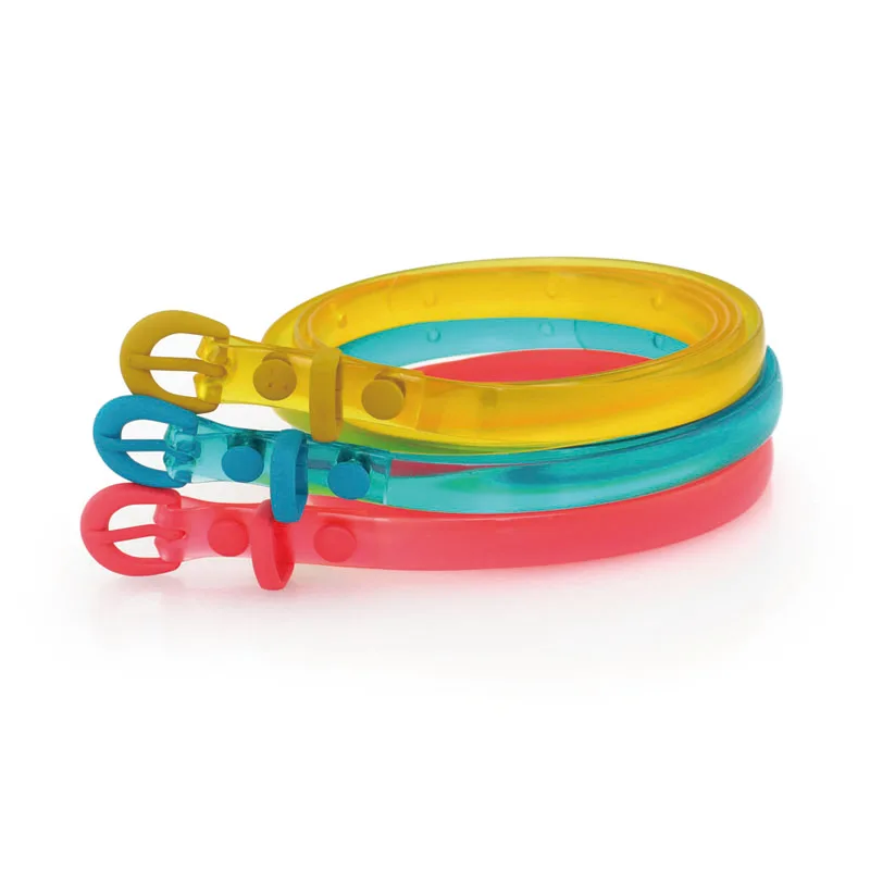 New Trend Fashion Colorful Eco-Friendly Women Girl Lady TPE Plastic Silicon Belt with same material buckle