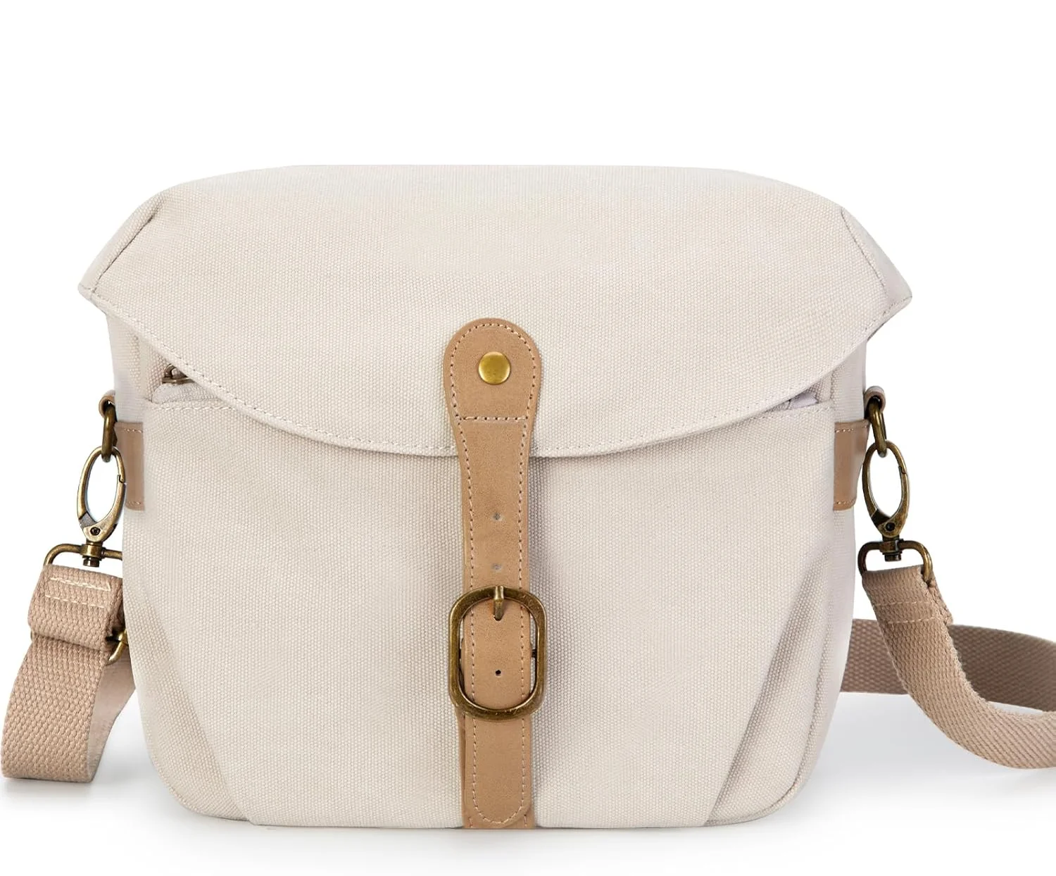 SLR DSLR Water Resistant Canvas Crossbody Camera Case Padded Camera Shoulder Bag with Rain Cover