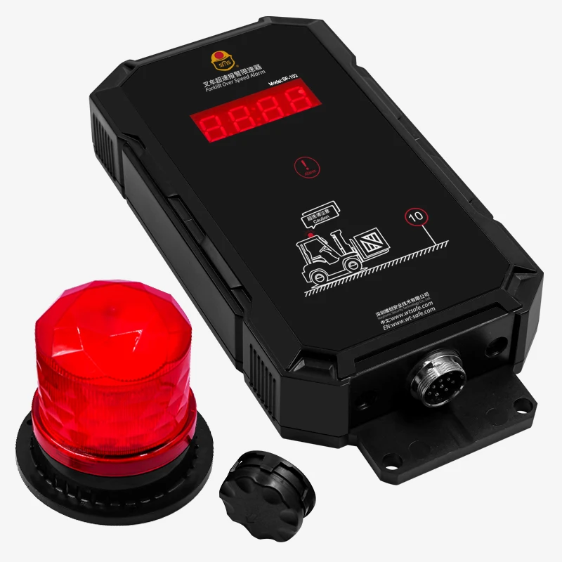 WTSAFE forklift safety alarm led screen display speed controller speed limit device for forklift