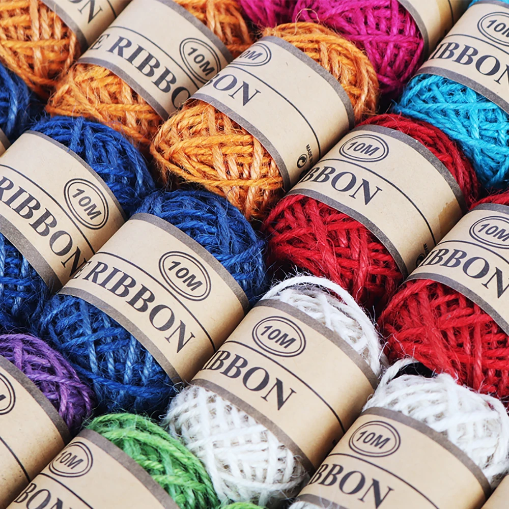 1.5mm Natural Hemp Rope Gift Packing Wedding Decoration Jute Twine Cord String