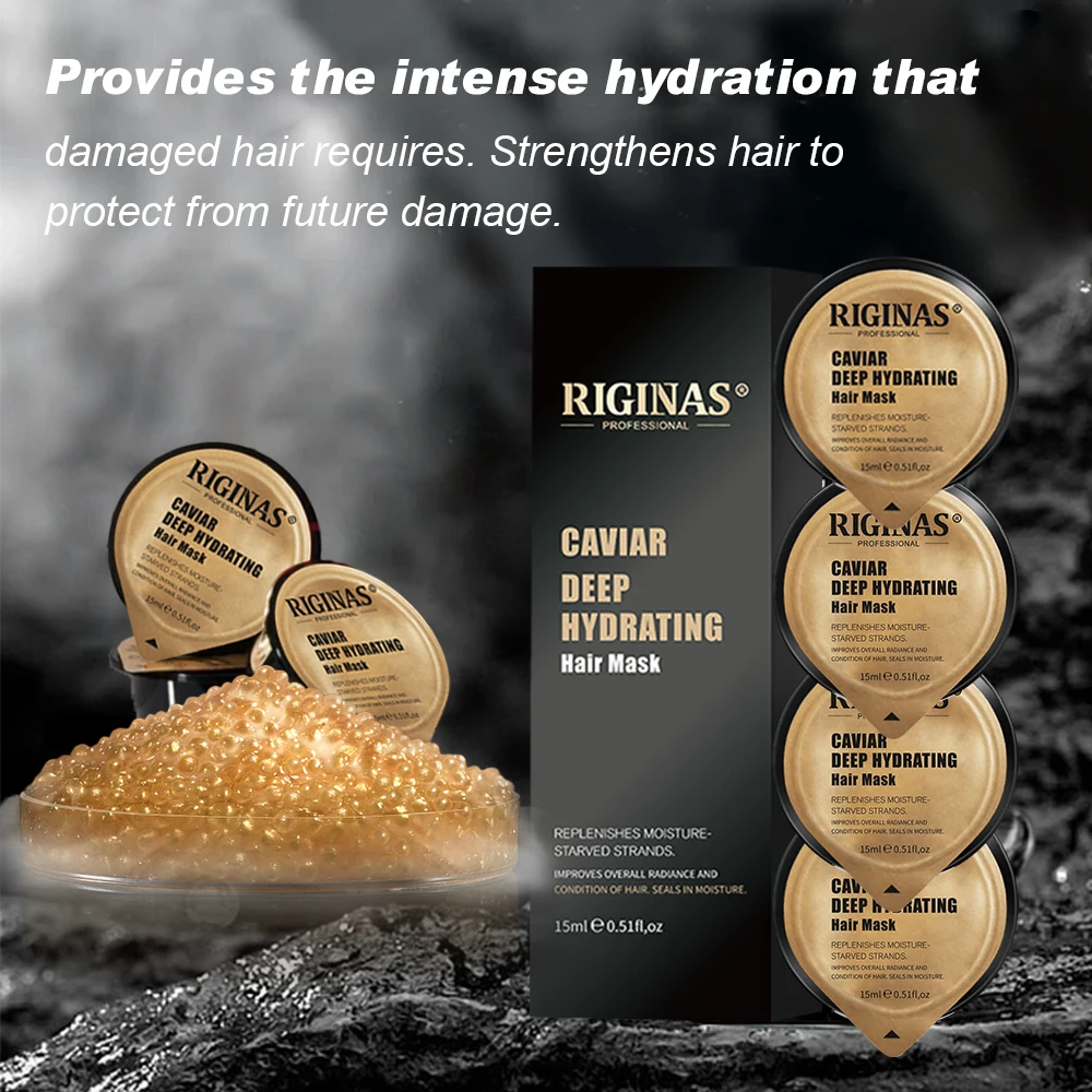 Riginas Customized Hair Mask Repair Deep Conditioning Caviar Hair Mask For Hair Treatment