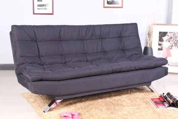 Living Room Sofa Bed Furniture European Style Fashion Double Cushion Fabric Hot Sale Three Seat Fold Down Modern Sofa Cum Bed