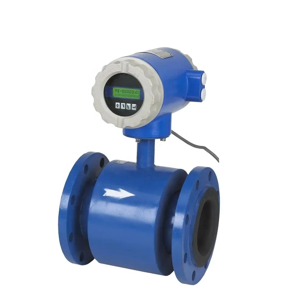 4-20ma output electromagnetic chemical flow meter digital magnetic water flow meter