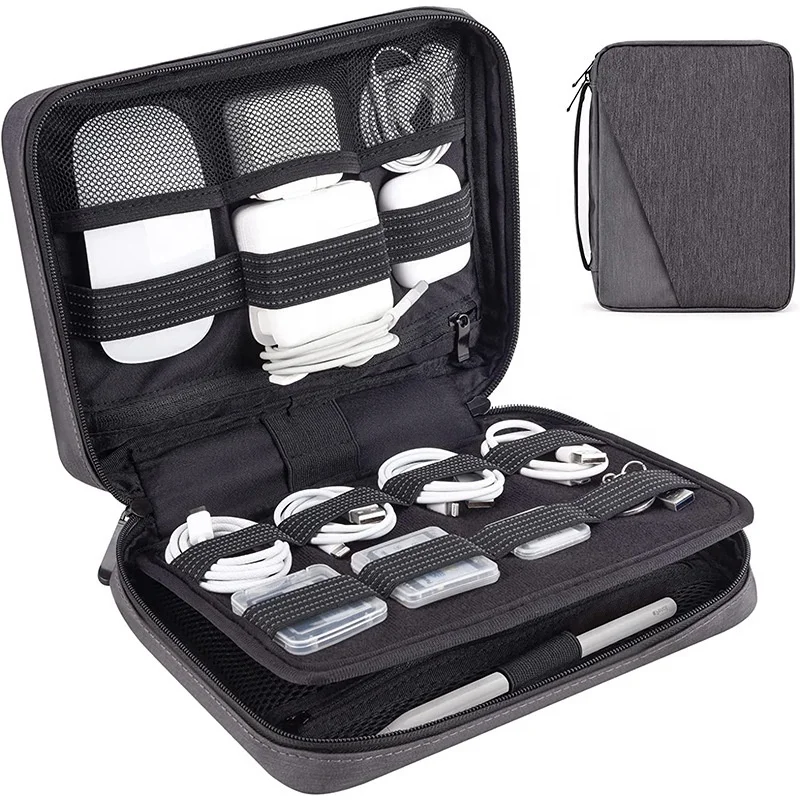 Multi-Functional travel digital storage bag Mobile power headset U disk Mobile phone charging vacuum storage bags