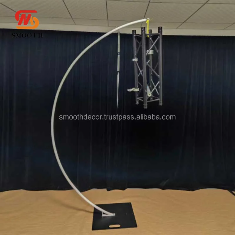 SMOOTH Hot Sale Tall Black Arch Chandelier Rack 3m Chandelier Stand for Wedding Party Decor