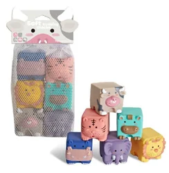 Soft Building Blocks Baby Toys Teethers Toy Educational Squeeze Play Toys Baby Stacking Cube Baby Soft Blocks
