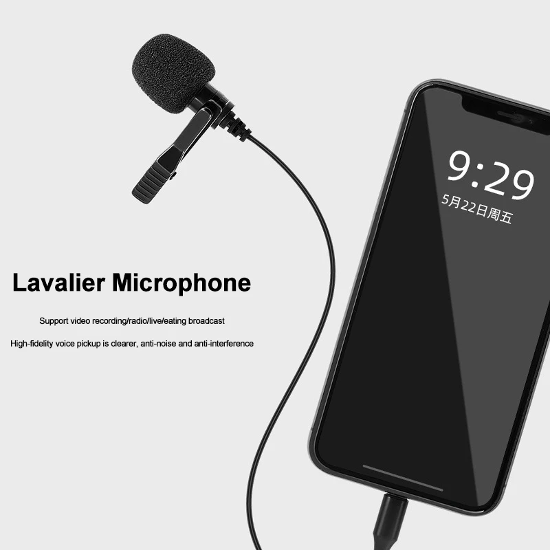 Professional Podcast Streaming Mike Recording Wired Microphone Usb Condenser Microphones Mobile Phone Lavalier