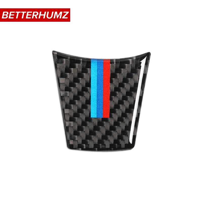 Auto Parts Carbon Fiber Sticker Car Accessory Interior Decoration Steering Wheel Cover M stripe Emblem For BMW Z4 E89 2009-2015