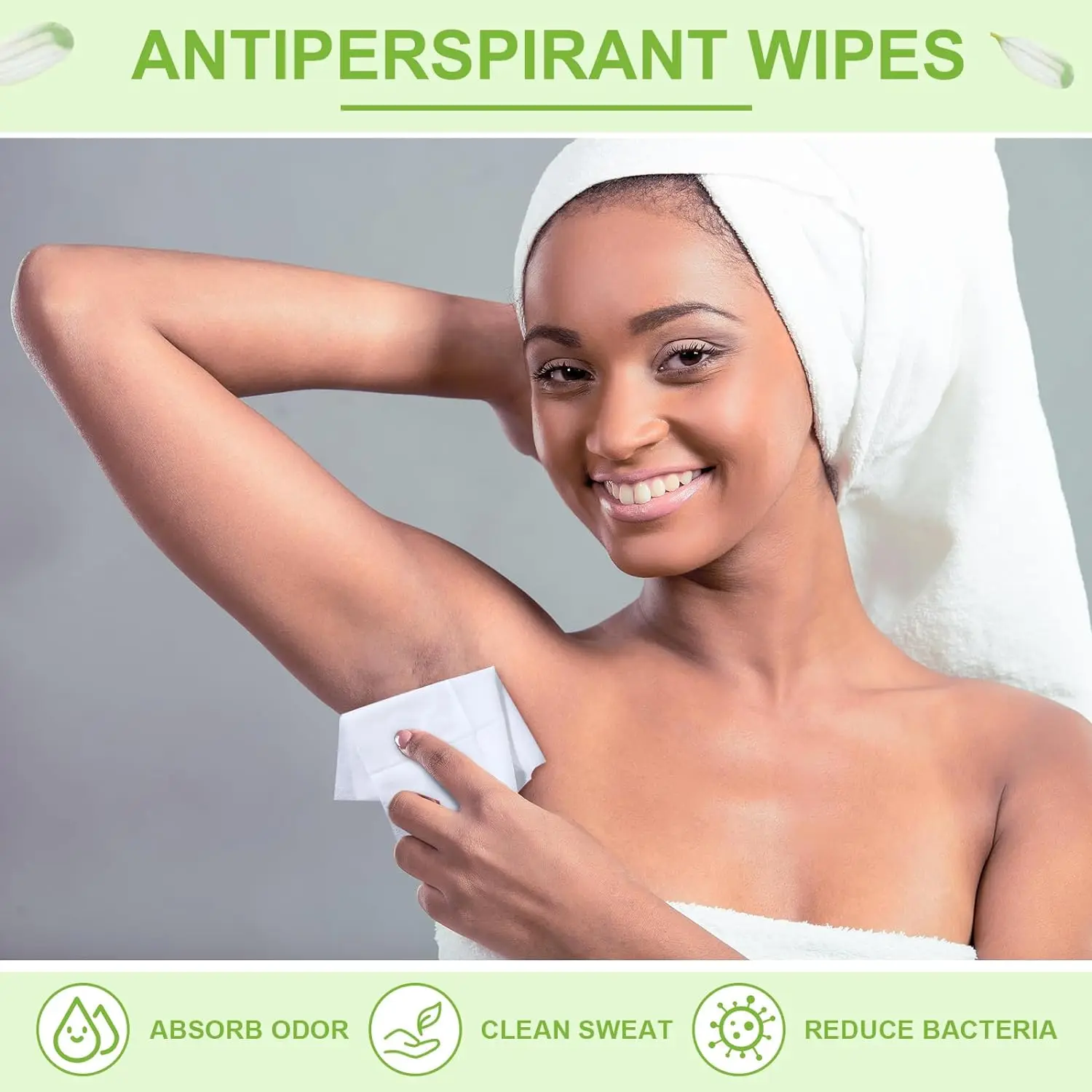Antiperspirant Deodorant Wipes Individually Wrapped Bulk Armpit Deodorant Sweat Wipes Body Wipes for Women Men