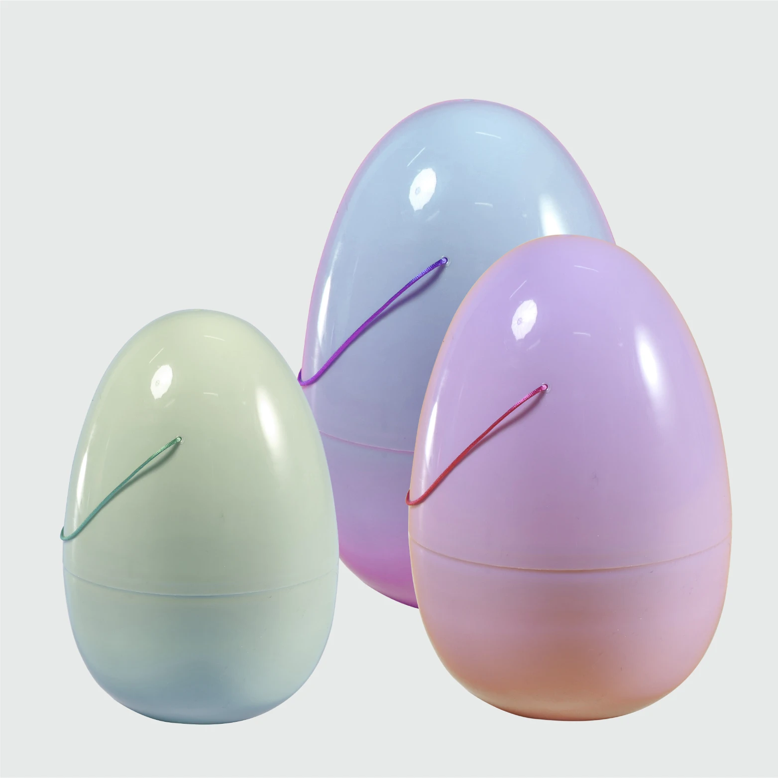 Fillable Giant Plastic Easter Eggs Jumbo Plastic Easter Egg with Handle Party Supplies
