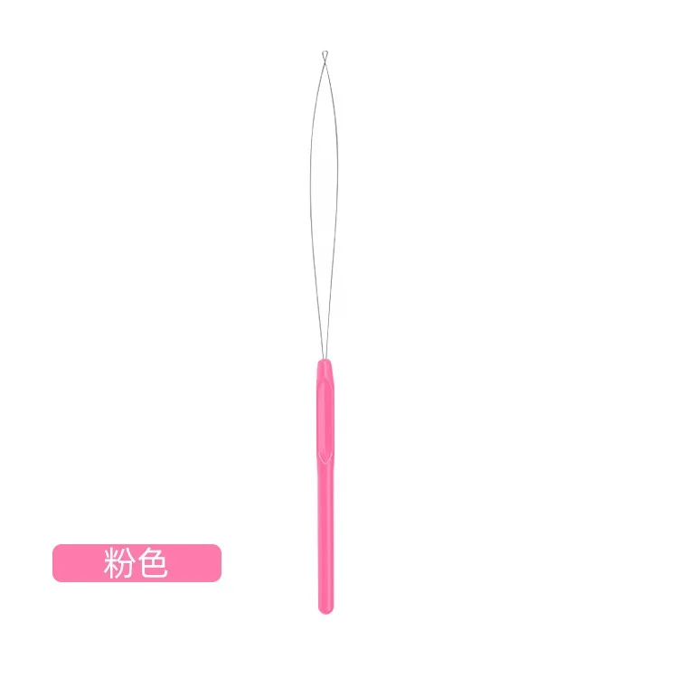 Easy Loop Hair Extensions Tools Plastic Holder Micro Ring Loop Needle Threader for Hair Extension Tools Needle Threader