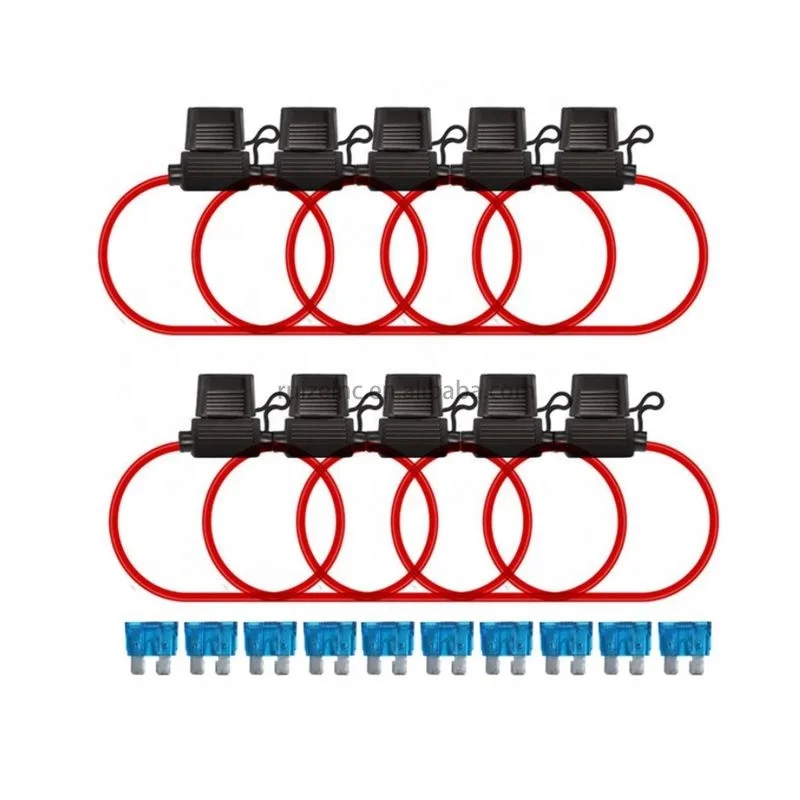 16AWG automotive inline wire fuse holder and ATC/ATO fuse 15AMP standard insert fuse